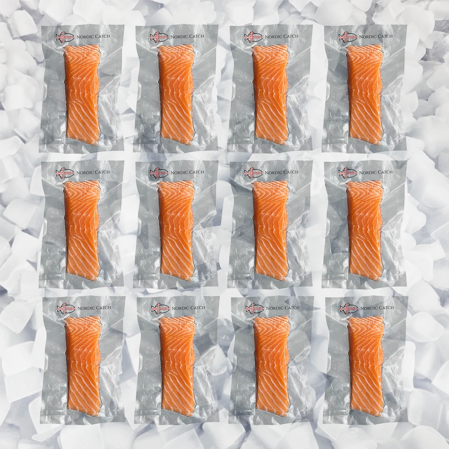 Sushi-Grade Salmon, Icelandic Skin On (Bulk Case)