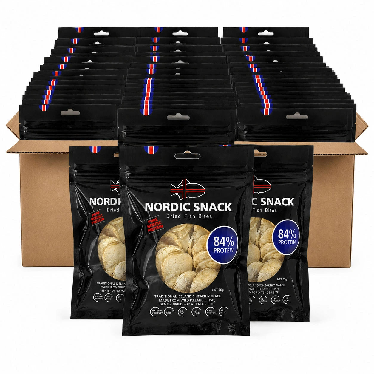 Nordic Snack Dried Fish Bites Bulk Pack