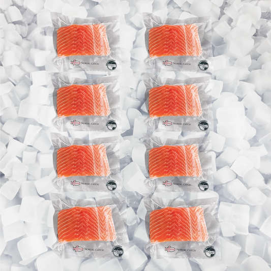 Wild Caught Salmon, Troll King Salmon Skin On (Bulk Case)