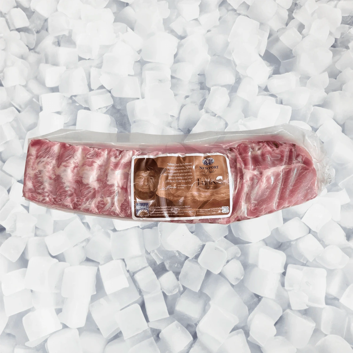 Salmon Creek Farms Baby Back Ribs raw rack