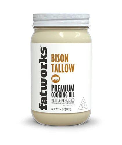 Fatworks® Grass Fed Bison Tallow (14oz jar) - Nordic Catch