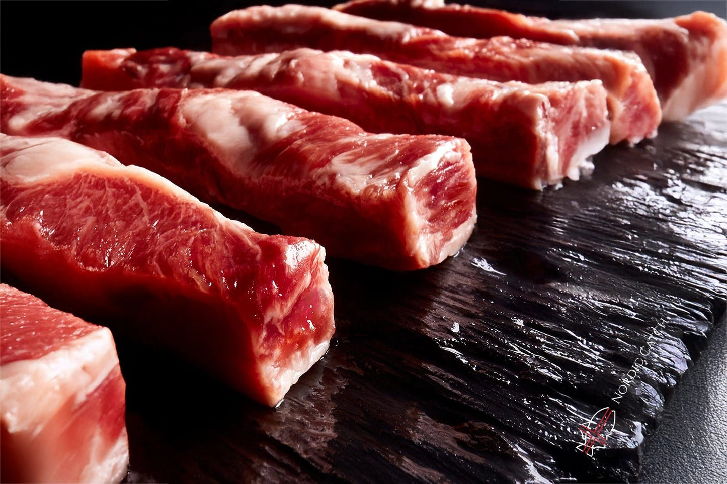 Ibérico Pork Loin Rib Strip (Lagrima Ibérica) (1.7 LB avg) - Nordic Catch