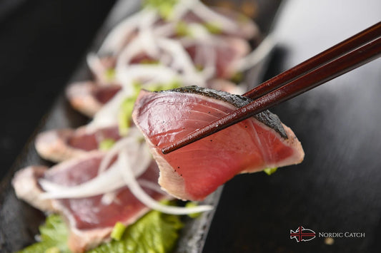 Katsuo Tataki (Seared Bonito) - Wild Caught Sushi Grade Skipjack Tuna (14oz) - Nordic Catch
