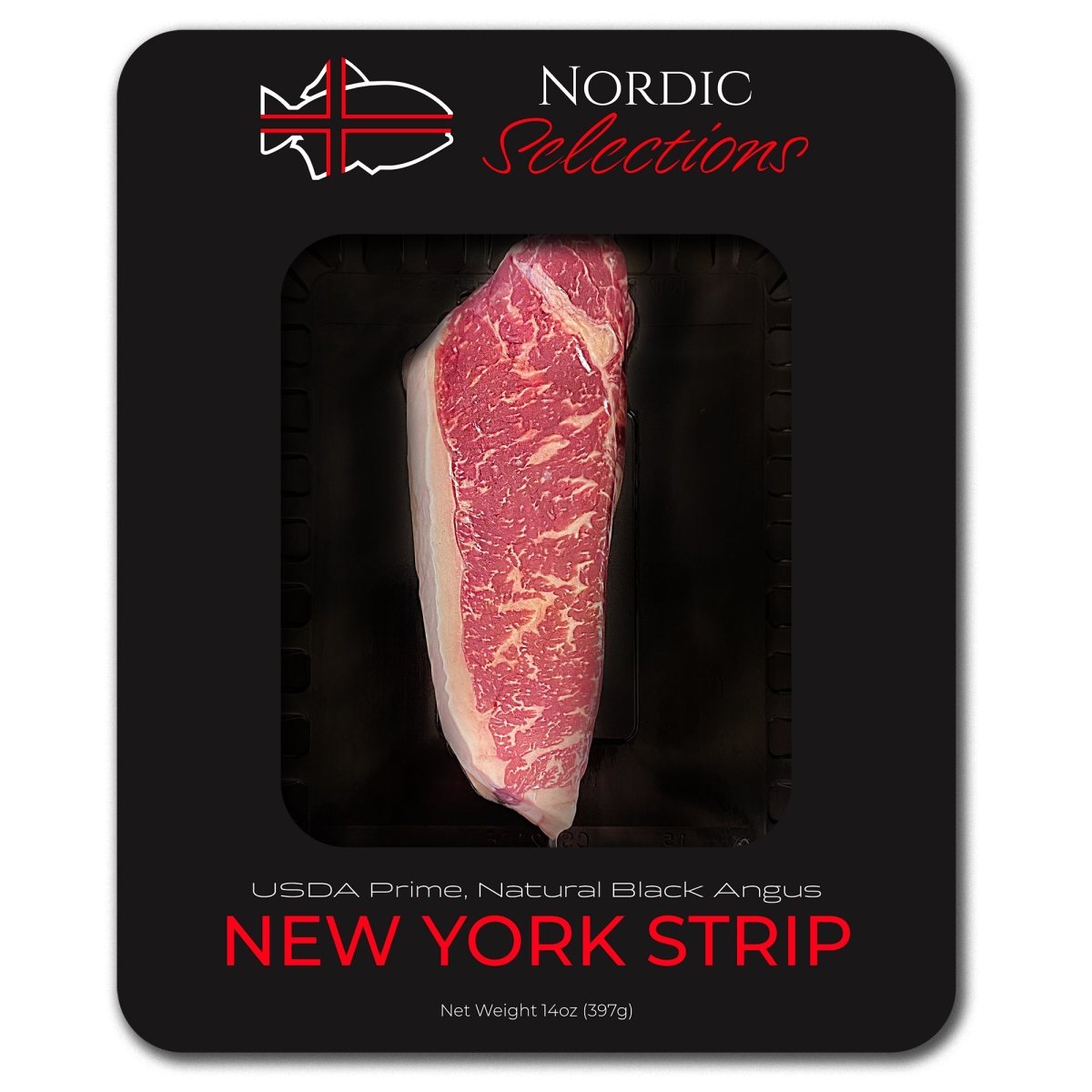 Grass Fed USDA Prime NY Strip - 14oz Portion – Nordic Catch
