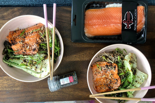 Maple Glazed Trout w/ Sesame Noodles - Nordic Catch