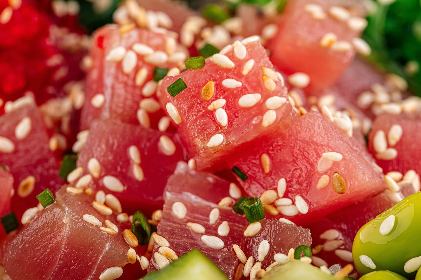 Wild Ahi Tuna Sushi Poke Cubes, AAA Grade