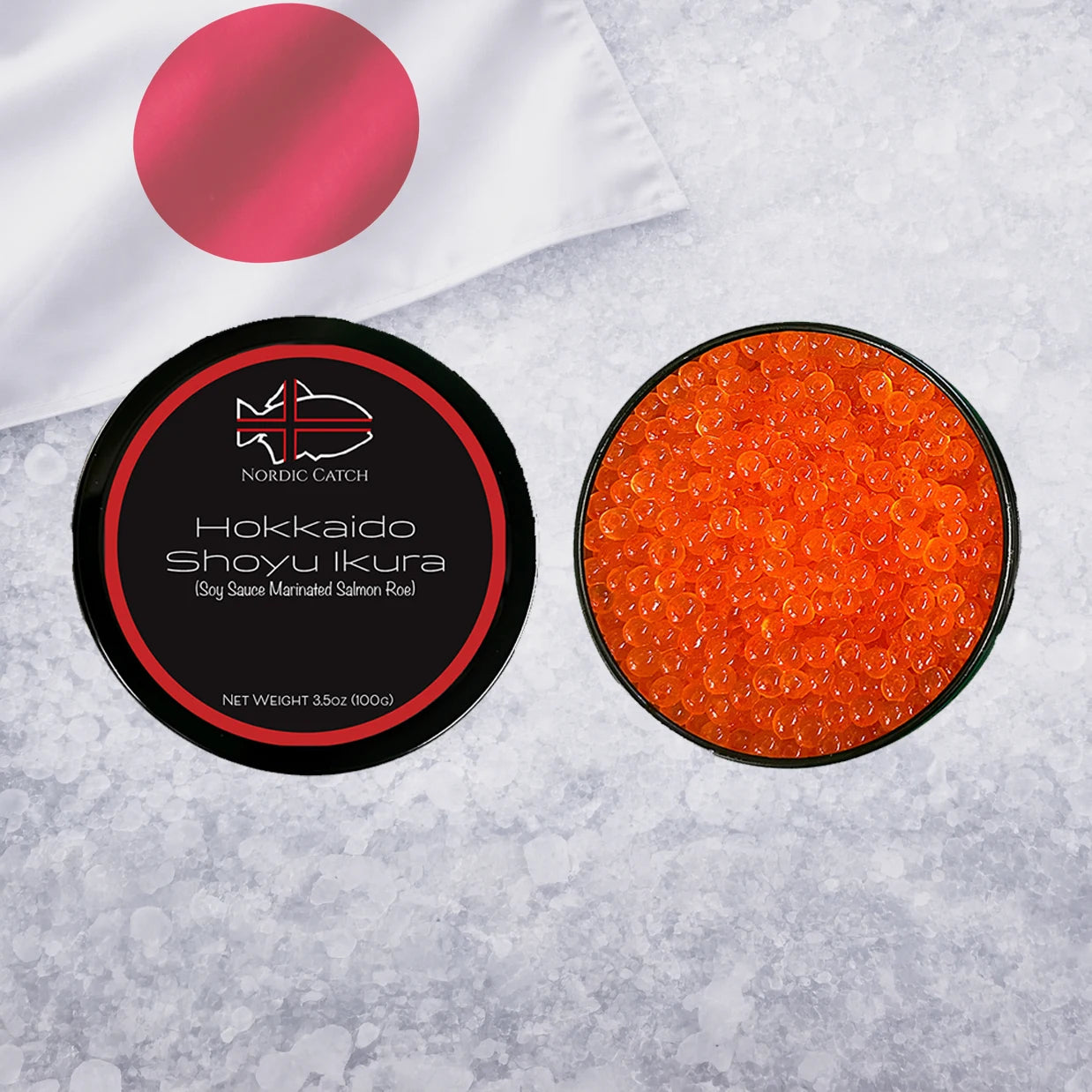 Wild Hokkaido Shoyu Ikura (Soy Sauce Marinated Salmon Roe) - 3.5oz tub