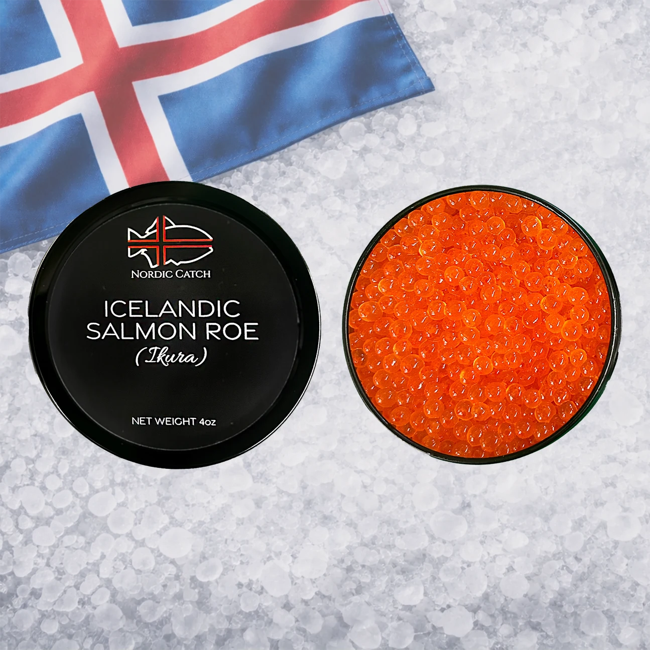 Icelandic Salmon Roe (Ikura) - 3.5oz tub