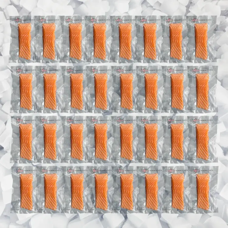 Sushi-Grade Salmon, Icelandic Skin On (Bulk Case)