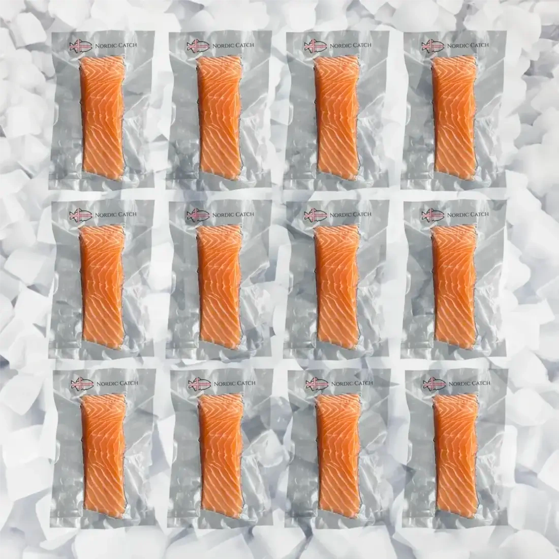 Sushi-Grade Salmon, Icelandic Skin On (Bulk Case)