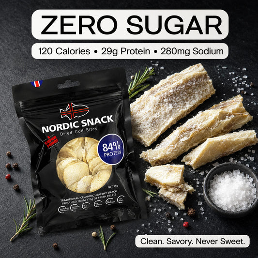 Dried Fish Bites, Hardfiskur Nordic Snack