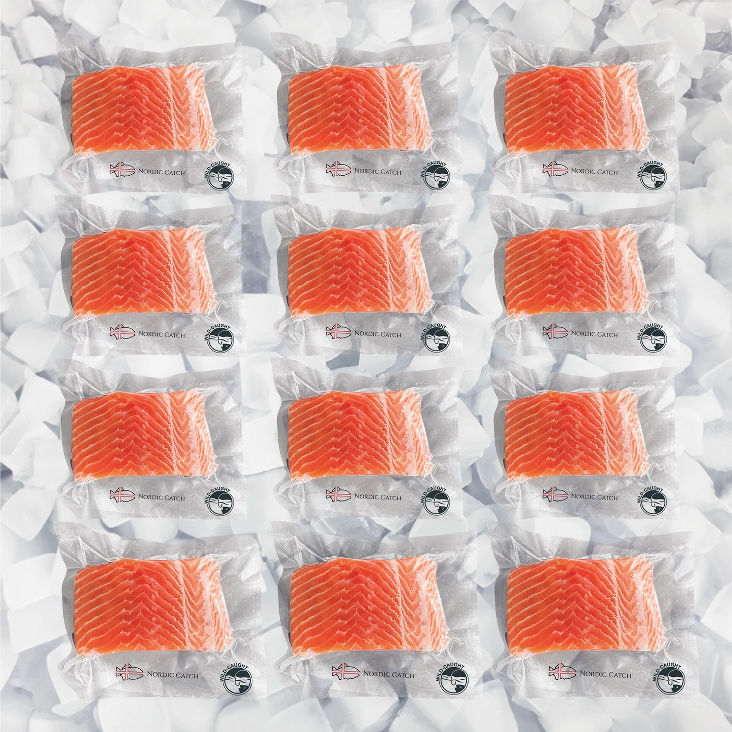 Wild Caught Salmon, Troll King Salmon Skin On (Bulk Case)
