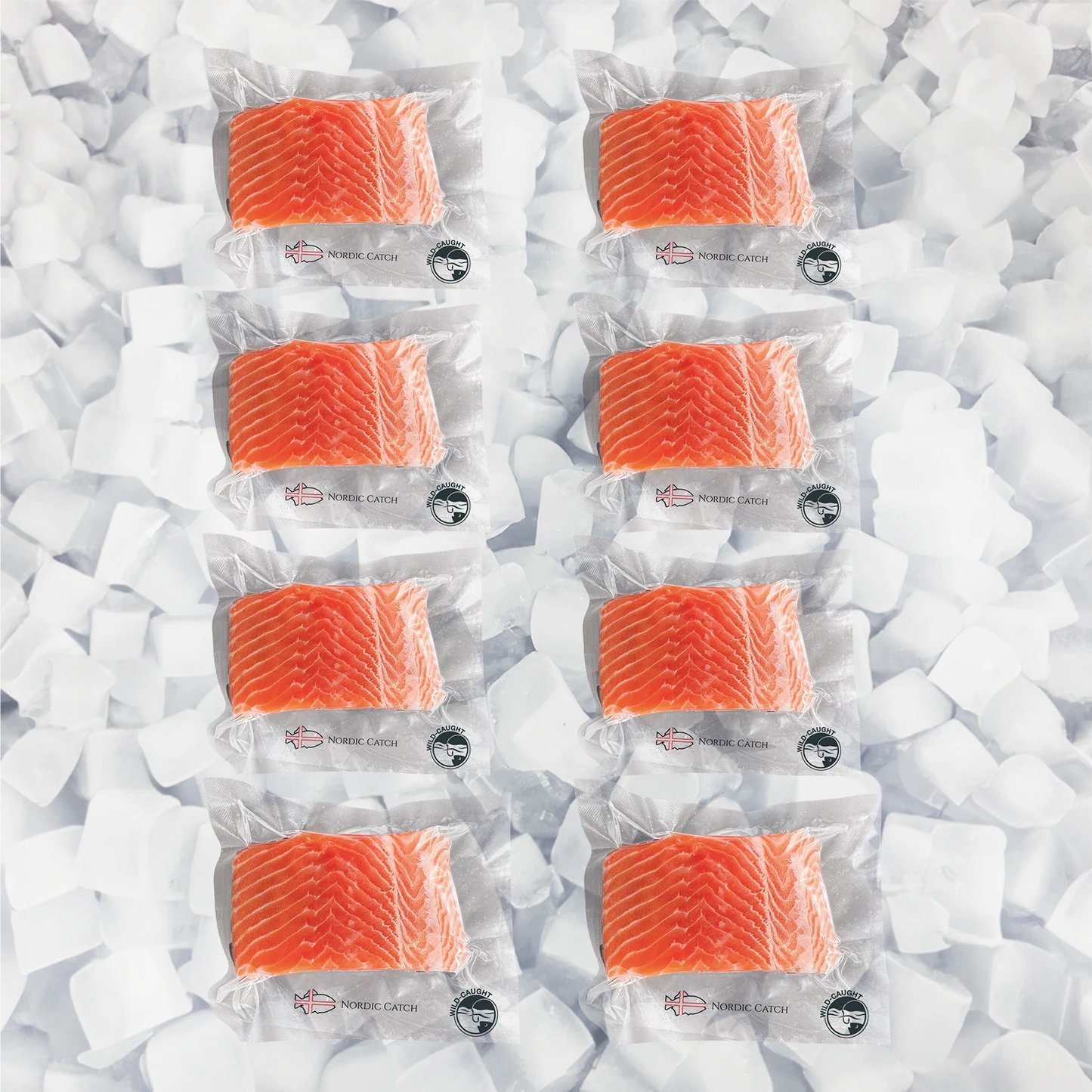 Wild Caught Salmon, Troll King Salmon Skin On (Bulk Case)