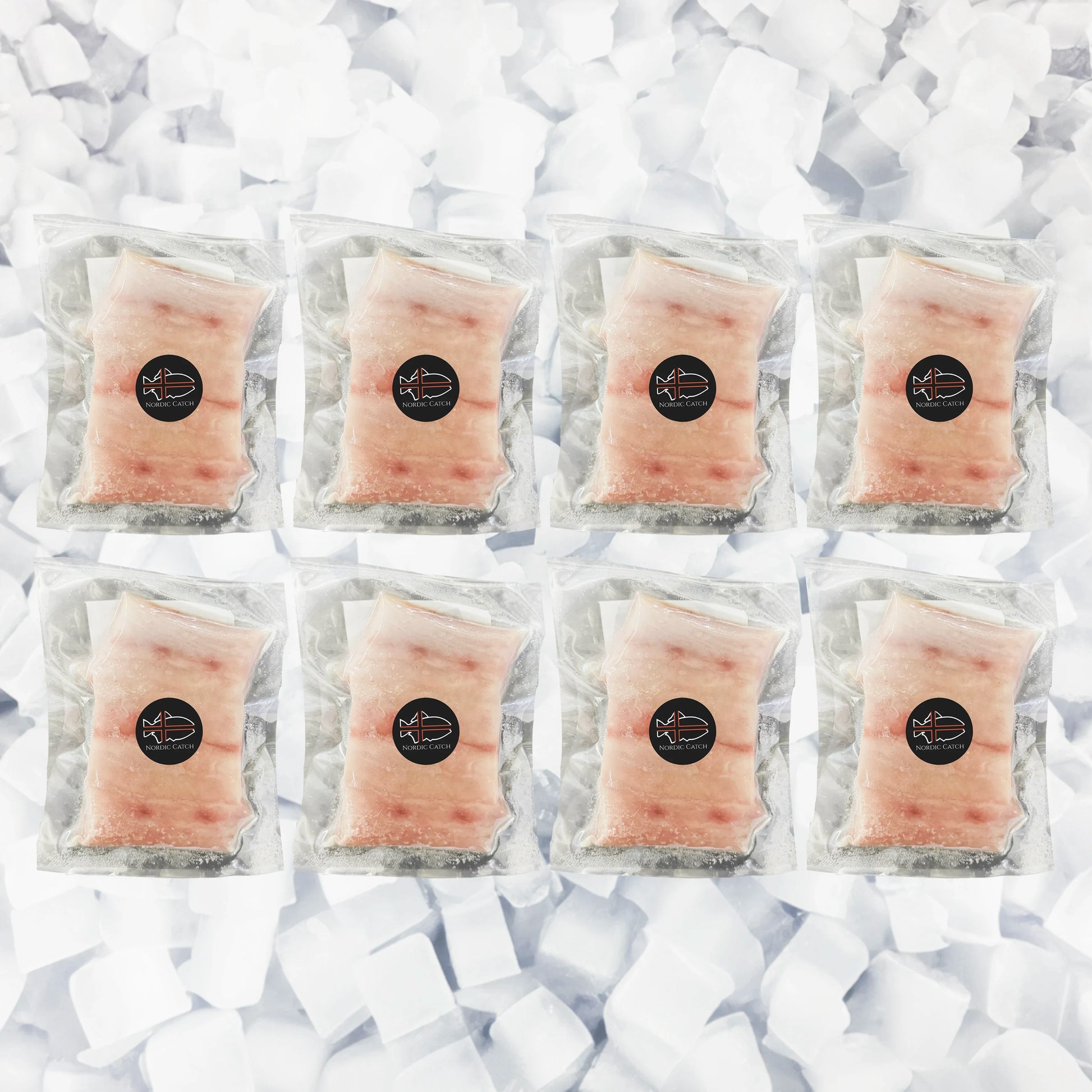Multiple packages of Mahi Mahi on a bed of ice