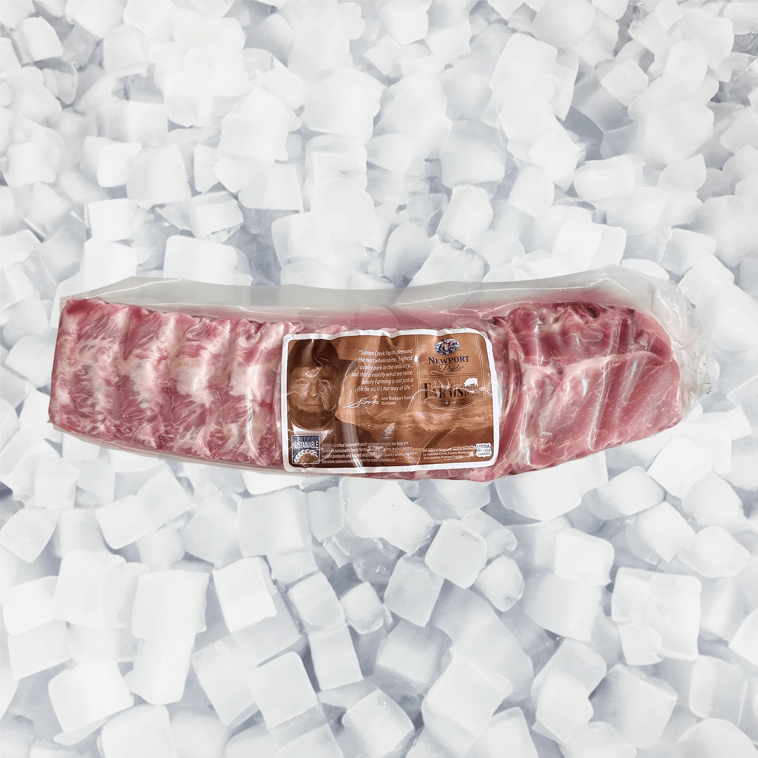 Salmon Creek Farms Baby Back Ribs raw rack