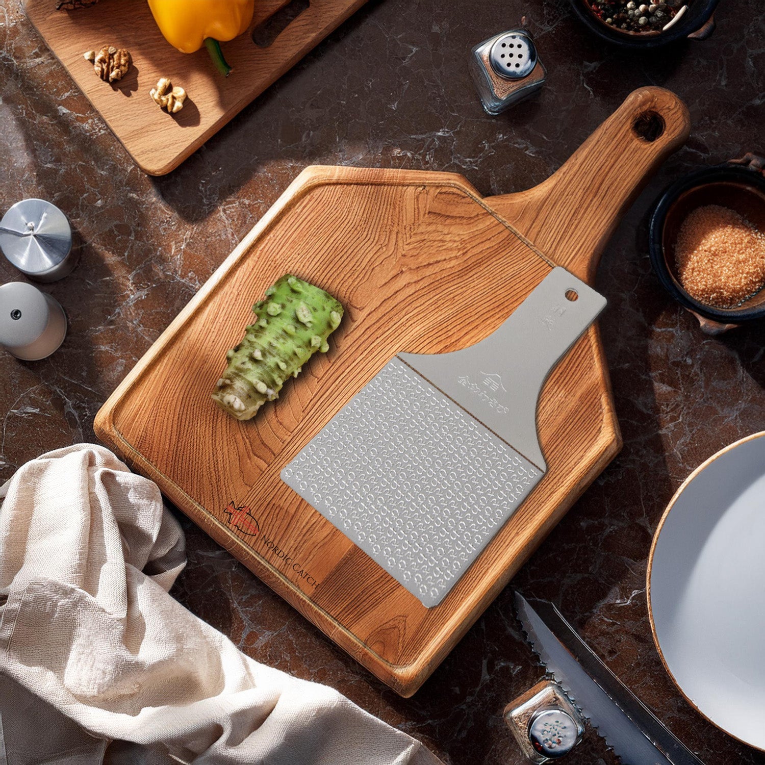 Fresh Japanese Wasabi Root + Steel Shark Grater Bundle - Nordic Catch