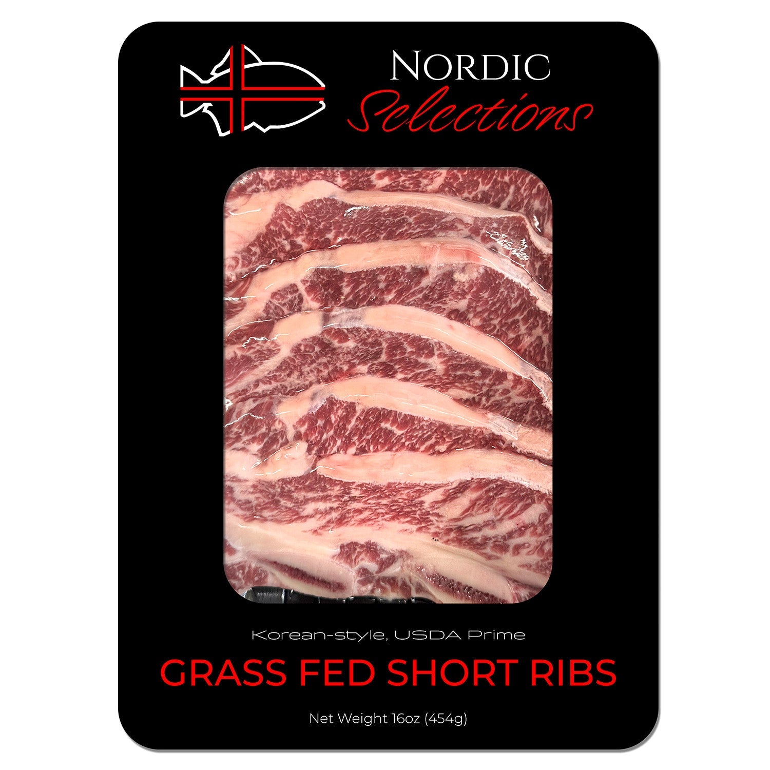 Natural Prime Grass Fed Plate Short Ribs (Korean Style) (16oz portion) - Nordic Catch