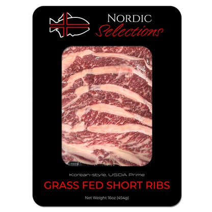 Natural Prime Grass Fed Plate Short Ribs (Korean Style) (16oz portion) - Nordic Catch