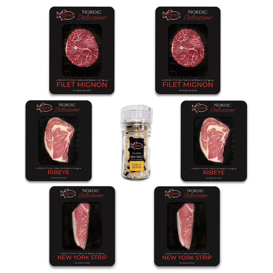 Pasture Raised Angus USDA Prime Steak Lovers - Bundle - Nordic Catch