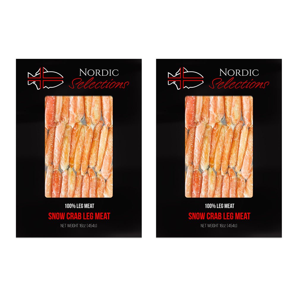 Wild, Arctic Snow Crab Leg Meat (16oz pure leg meat) (2 pack) - Nordic Catch