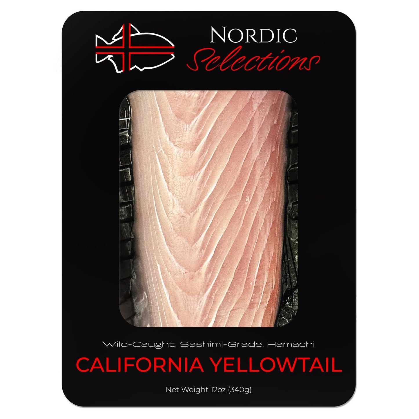 Wild California Yellowtail (Hamachi) Steaks - Sushi Grade (12oz portion) - Nordic Catch