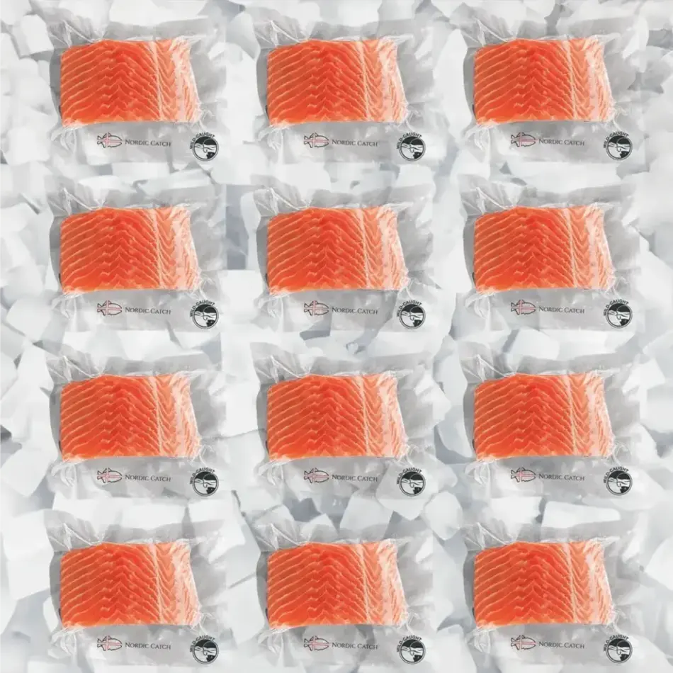 Wild Caught Salmon, Columbia River King Skin On (Bulk Case) - Nordic Catch