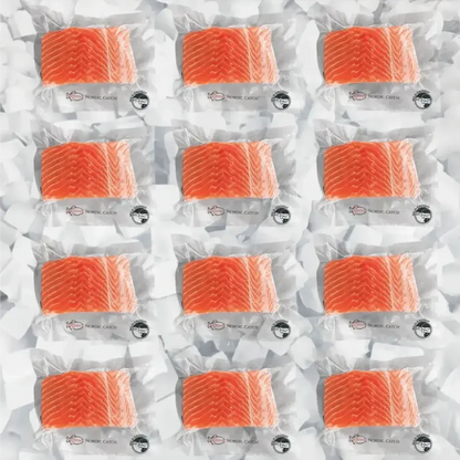 Wild Caught Salmon, Columbia River King Skin On (Bulk Case) - Nordic Catch