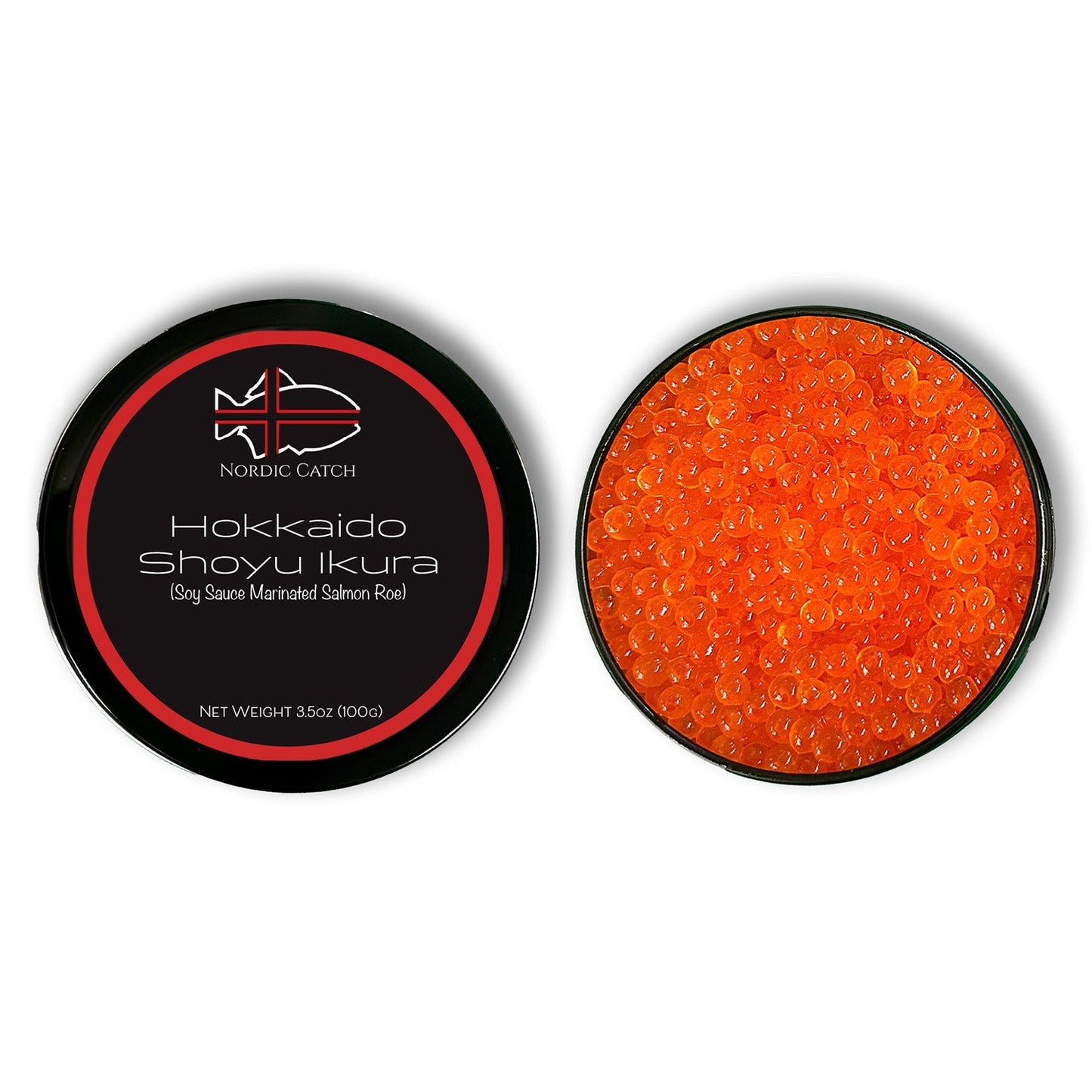 Wild Hokkaido Shoyu Ikura (Soy Sauce Marinated Salmon Roe) - 3.5oz tub - Nordic Catch