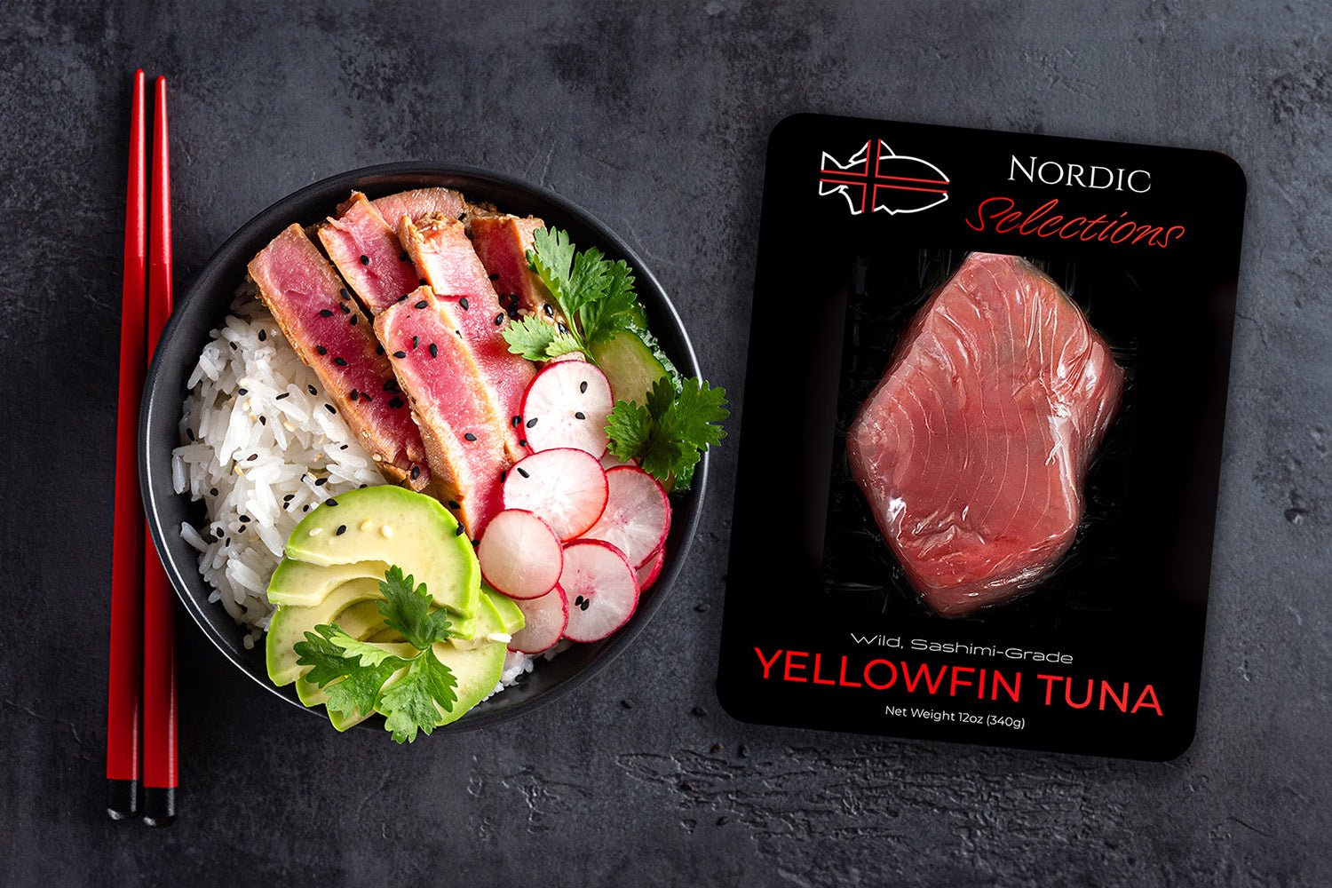 Yellowfin Tuna (Ahi) Steaks - (5 pack) - Nordic Catch