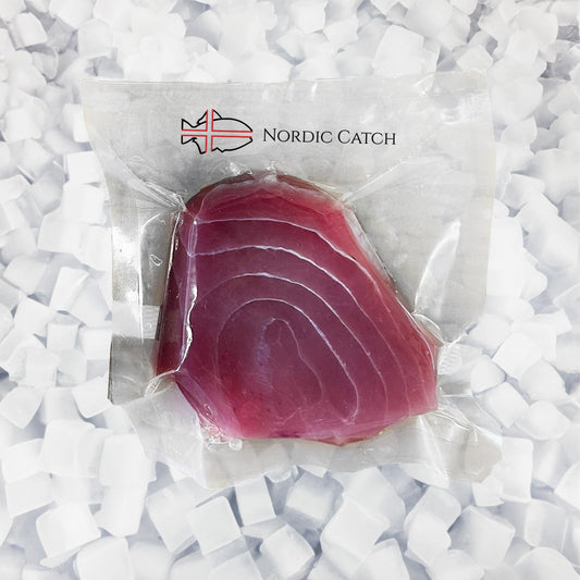 Yellowfin Tuna (Ahi) Steaks - Sushi Grade, Natural & Wild Caught (12oz portion) - Nordic Catch