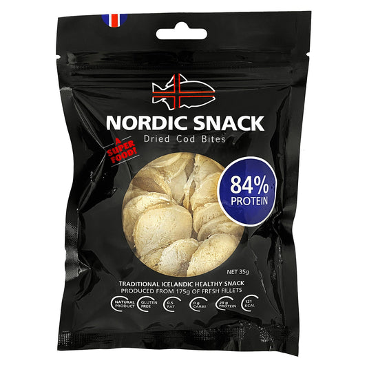 Dried Cod Bites, Nordic Snack (35g) - Nordic Catch