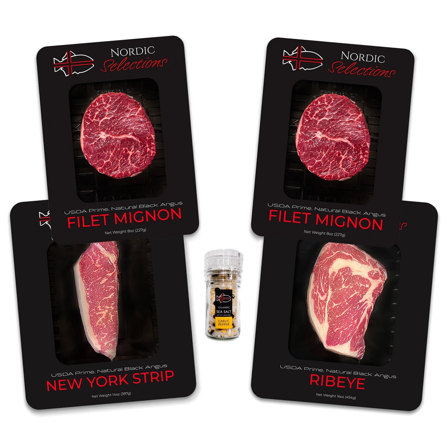 Black-Tie Gift Box: 2 (8 oz.) USDA Prime Filet Mignons & (12 oz
