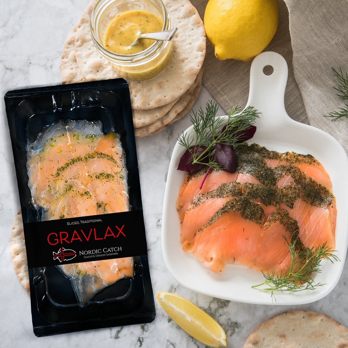 Gravlax (Cured Salmon) (2-3 servings) - Nordic Catch