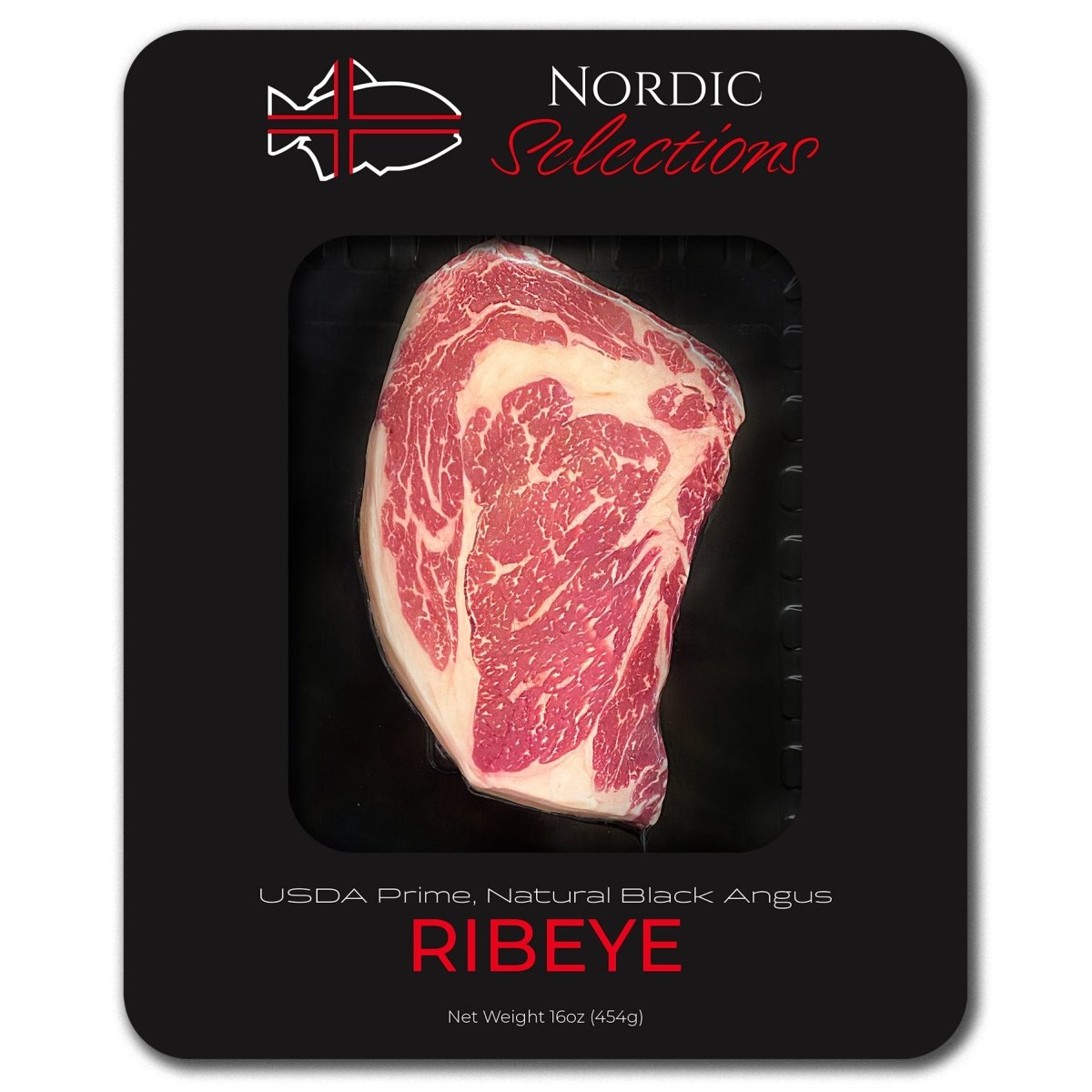 Black Angus USDA Prime Ribeye Steak - 16oz Grass Fed – Nordic Catch