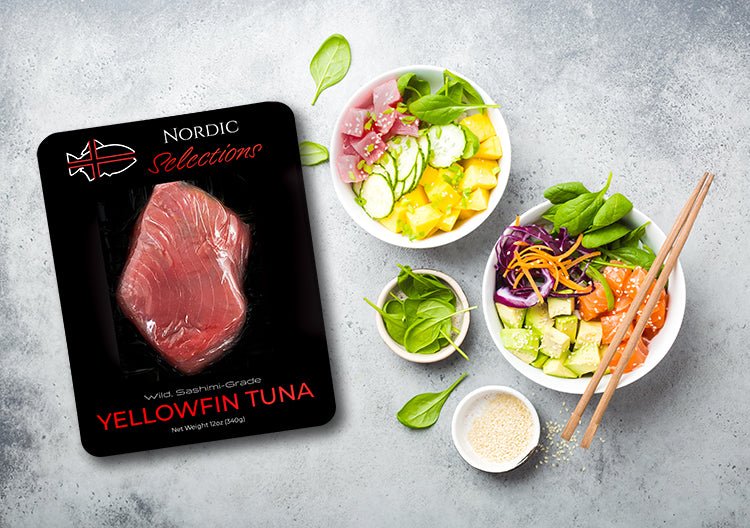 Yellowfin Tuna (Ahi) Steaks - Grade #1, Natural & Wild Caught (12oz portion) - Nordic Catch